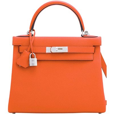 Hermès Kelly Retourne 28 Orange Togo PHW