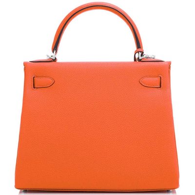Hermès Kelly Retourne 28 Orange Togo PHW
