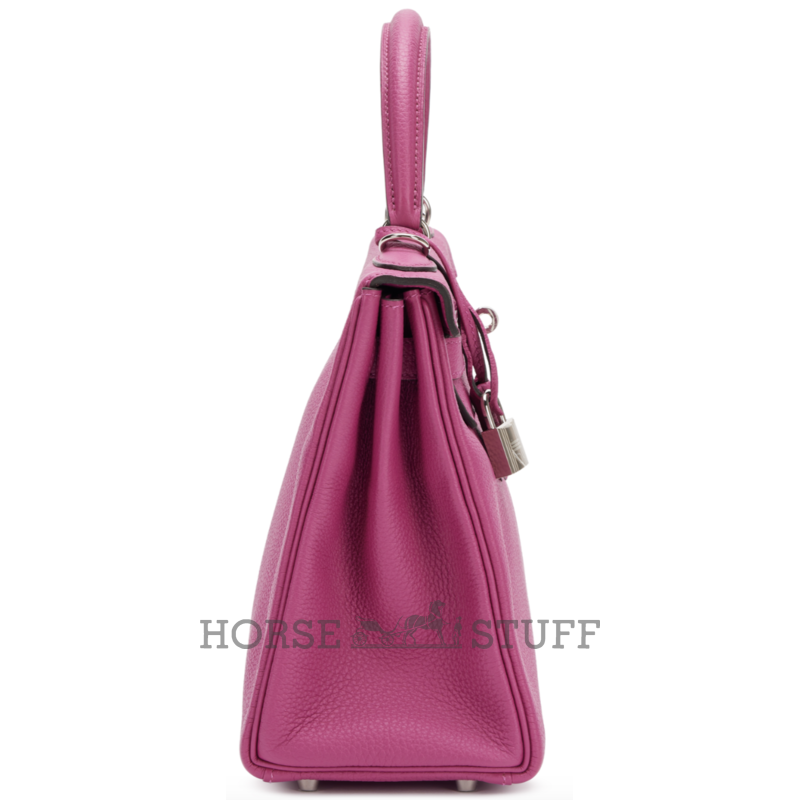 Hermès Kelly Retourne 28 Rose Pourpre Togo PHW