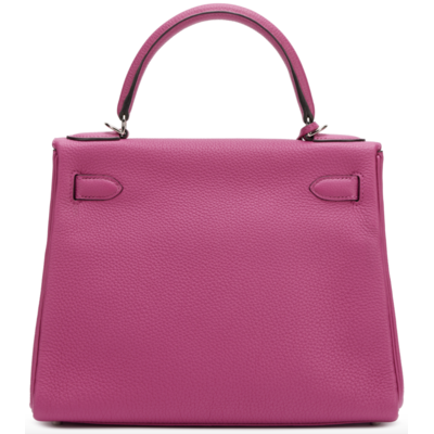 Hermès Kelly Retourne 28 Rose Pourpre Togo PHW