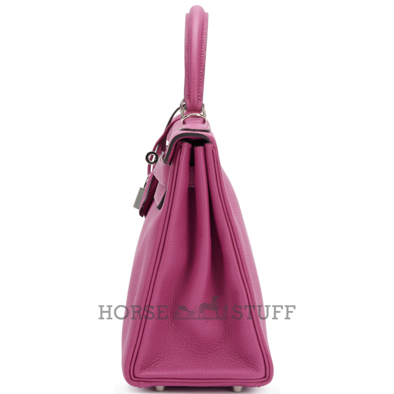 Hermès Kelly Retourne 28 Rose Pourpre Togo PHW