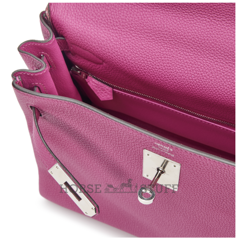 Hermès Kelly Retourne 28 Rose Pourpre Togo PHW