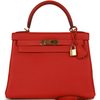 Hermès Kelly Retourne 28 Rouge Casaque Togo GHW