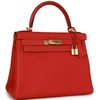 Hermès Kelly Retourne 28 Rouge Casaque Togo GHW