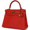 Hermès Kelly Retourne 28 Rouge Casaque Togo GHW