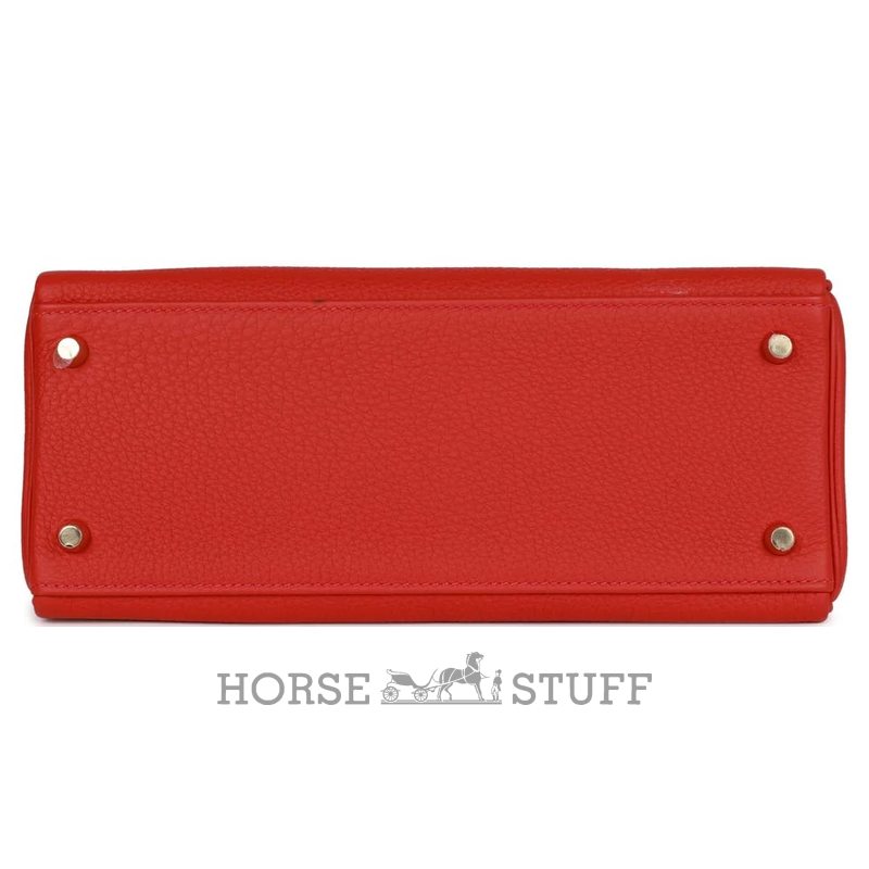Hermès Kelly Retourne 28 Rouge Casaque Togo GHW
