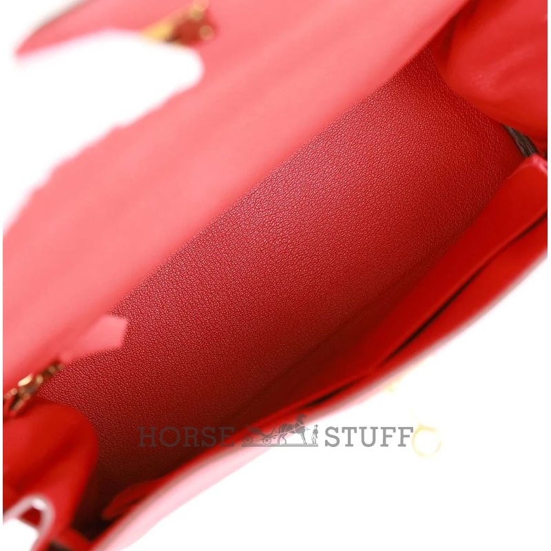 Hermès Kelly Retourne 28 Rouge Casaque Togo GHW