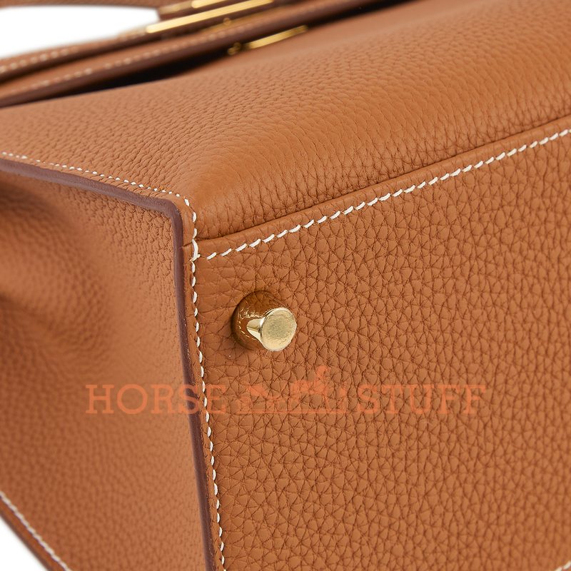 Hermès Kelly Sellier 28 Gold Togo GHW