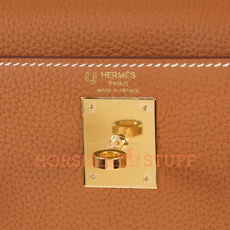 Hermès Kelly Sellier 28 Gold Togo GHW