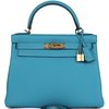 Hermès Kelly Retourne 28 Turquoise Togo GHW