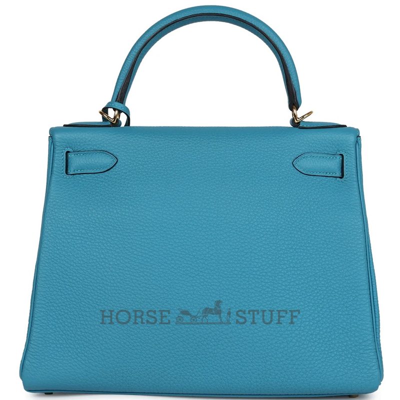 Hermès Kelly Retourne 28 Turquoise Togo GHW