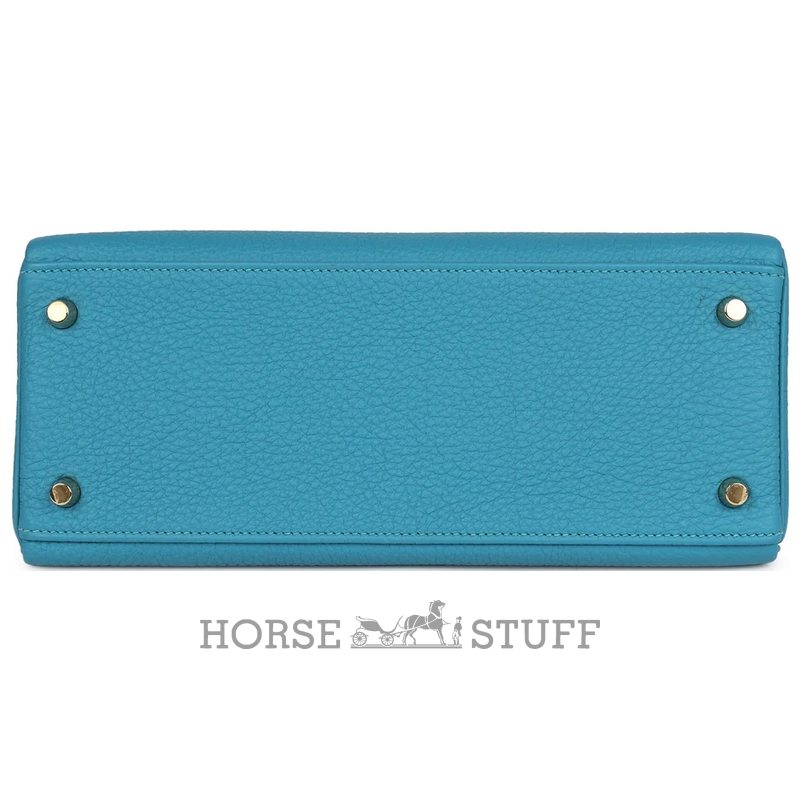 Hermès Kelly Retourne 28 Turquoise Togo GHW
