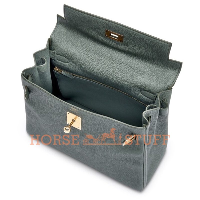 Hermès Kelly Retourne 28 Vert Amande Togo GHW