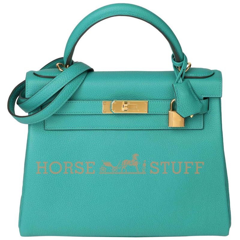 Hermès Kelly Retourne 28 Vert Verone Togo GHW