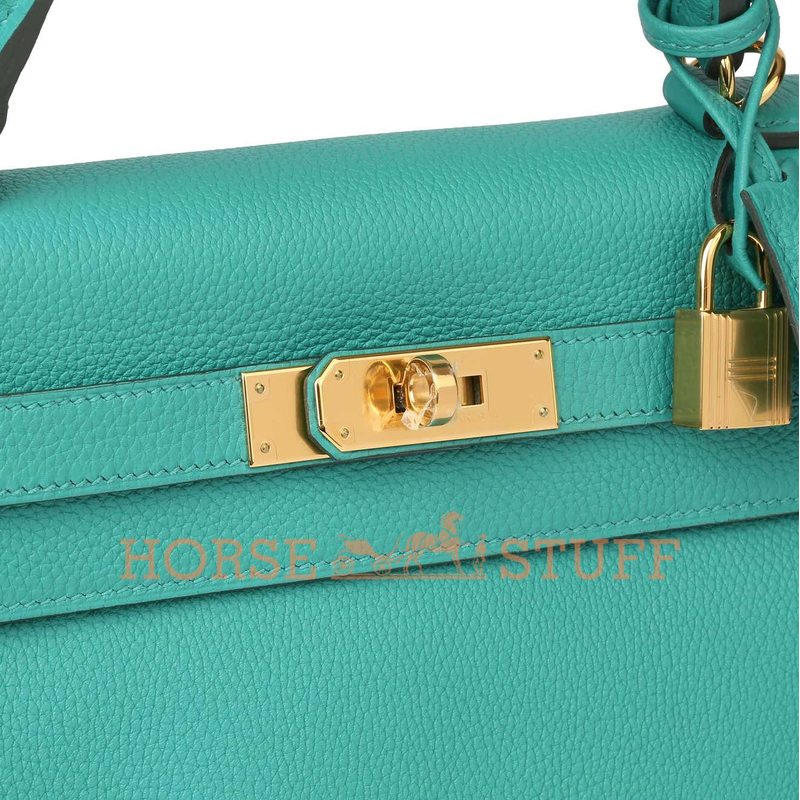 Hermès Kelly Retourne 28 Vert Verone Togo GHW