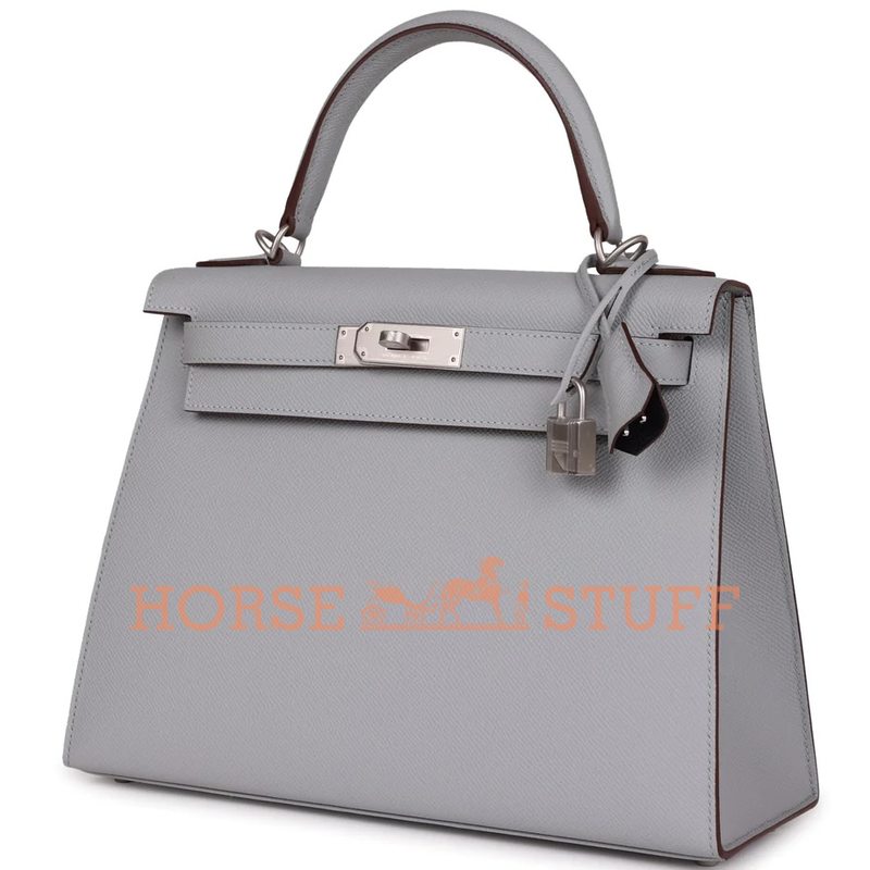 Hermès Kelly Sellier 28 Special Order HSS Verso Blue Glacier / Black Epsom BPHW