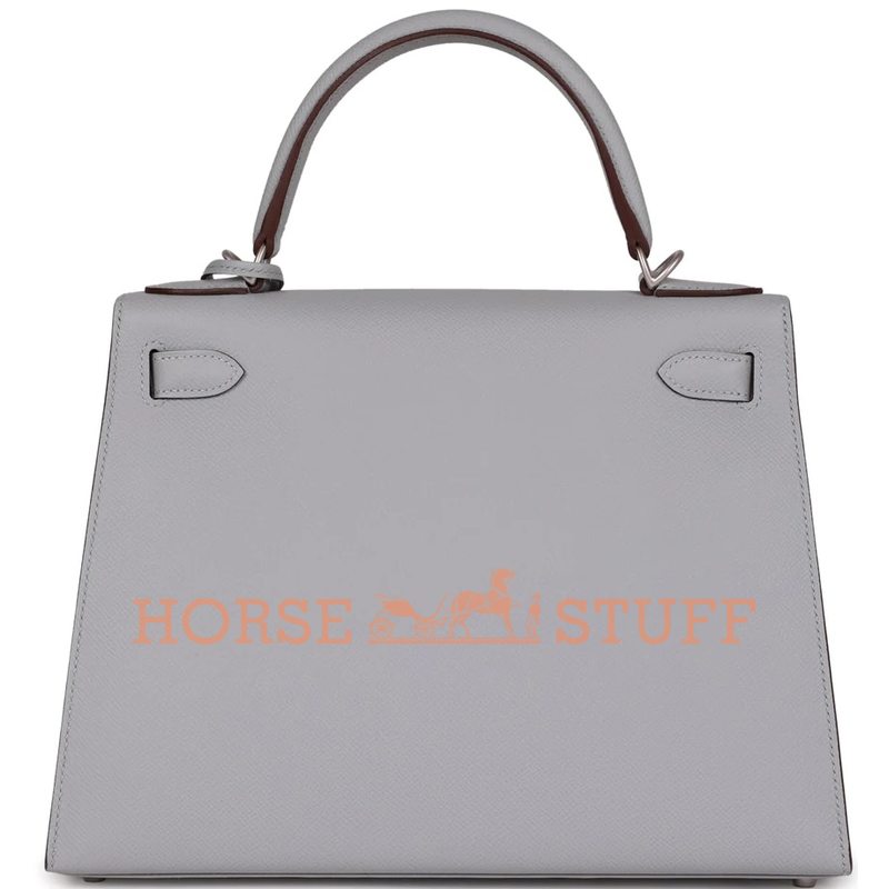 Hermès Kelly Sellier 28 Special Order HSS Verso Blue Glacier / Black Epsom BPHW