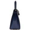 Hermès Kelly Sellier 28 Special Order HSS Verso Blue Indigo with contrast stitching / Gris Perle Epsom PHW