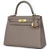 Hermès Kelly Sellier 28 Special Order HSS Verso Gris Asphalt / Rose Pourpre Epsom BGHW