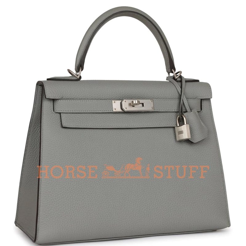 Hermès Kelly Sellier 28 Special Order HSS Verso Gris Mouette / Bordeaux Togo BPHW