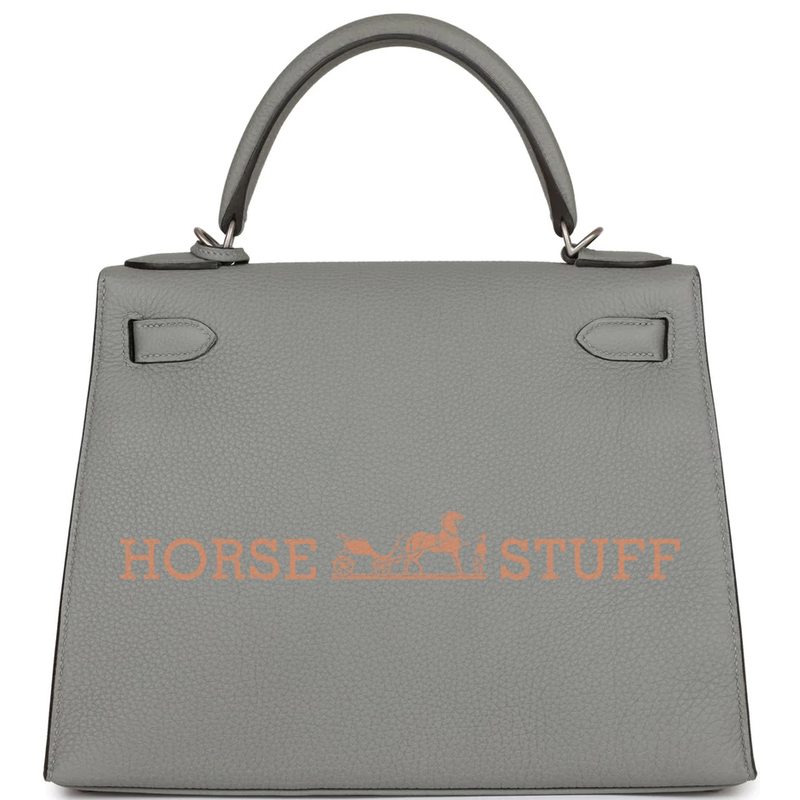 Hermès Kelly Sellier 28 Special Order HSS Verso Gris Mouette / Bordeaux Togo BPHW