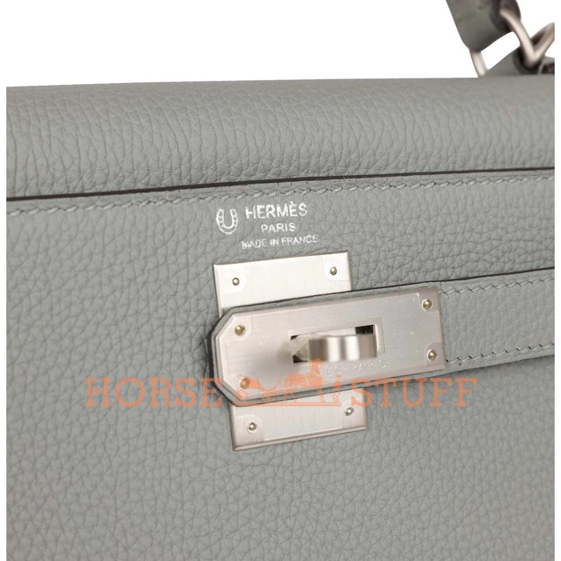 Hermès Kelly Sellier 28 Special Order HSS Verso Gris Mouette / Bordeaux Togo BPHW