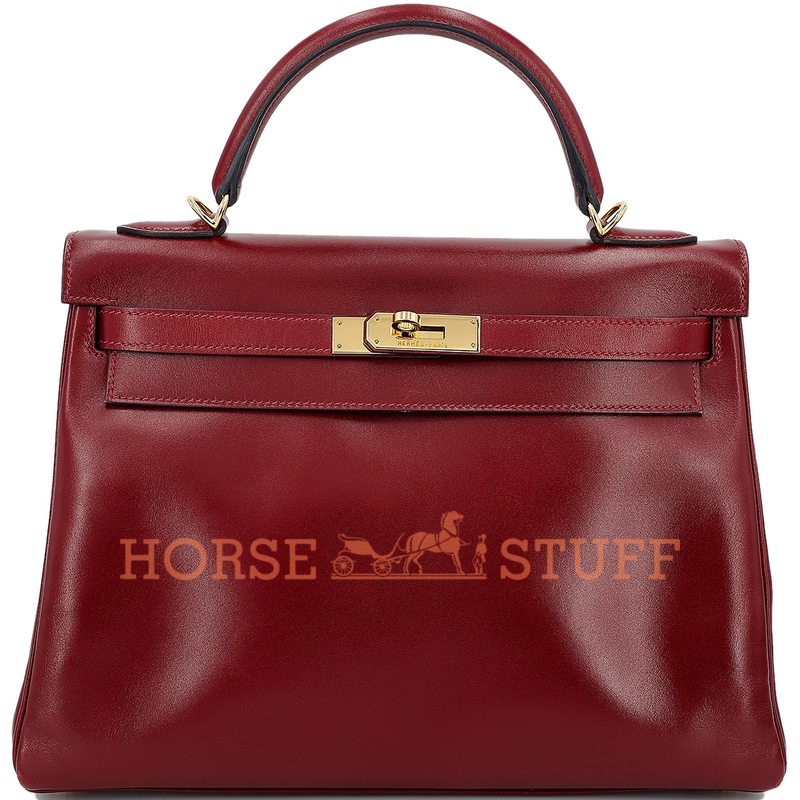 Hermes Kelly Retourne 32 Rouge H Box Calf GHW