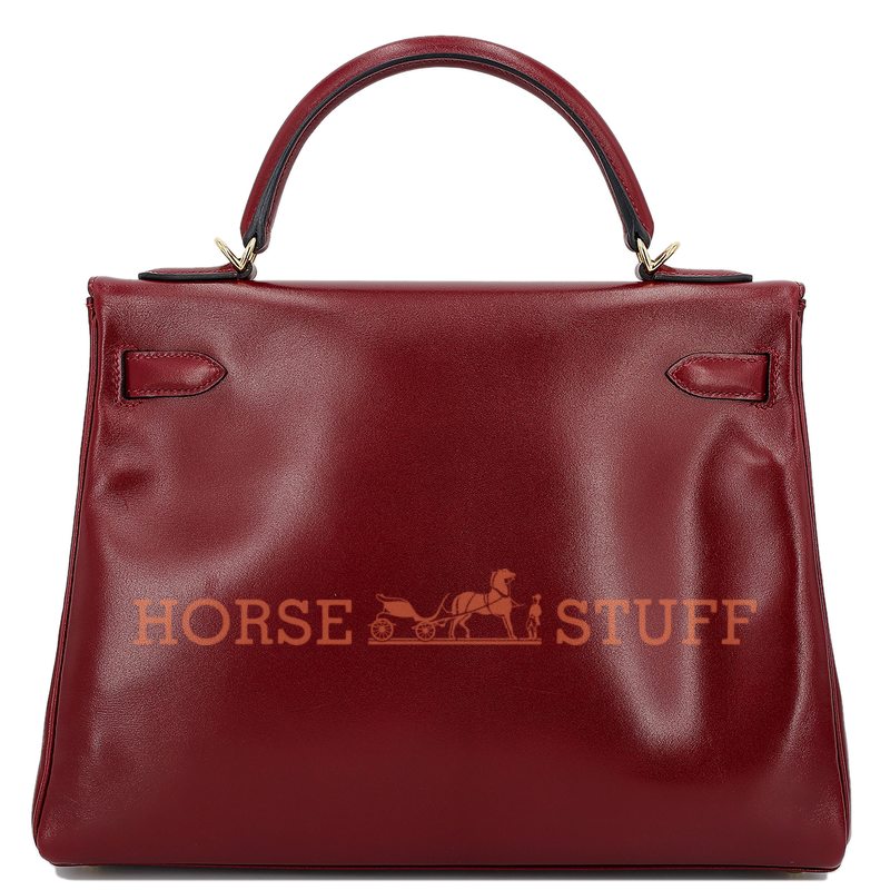 Hermes Kelly Retourne 32 Rouge H Box Calf GHW