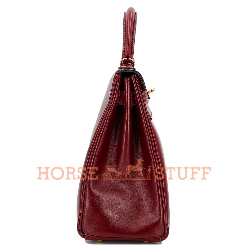 Hermes Kelly Retourne 32 Rouge H Box Calf GHW