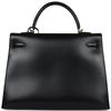 Hermes Kelly Sellier 32 Black Box Calf GHW