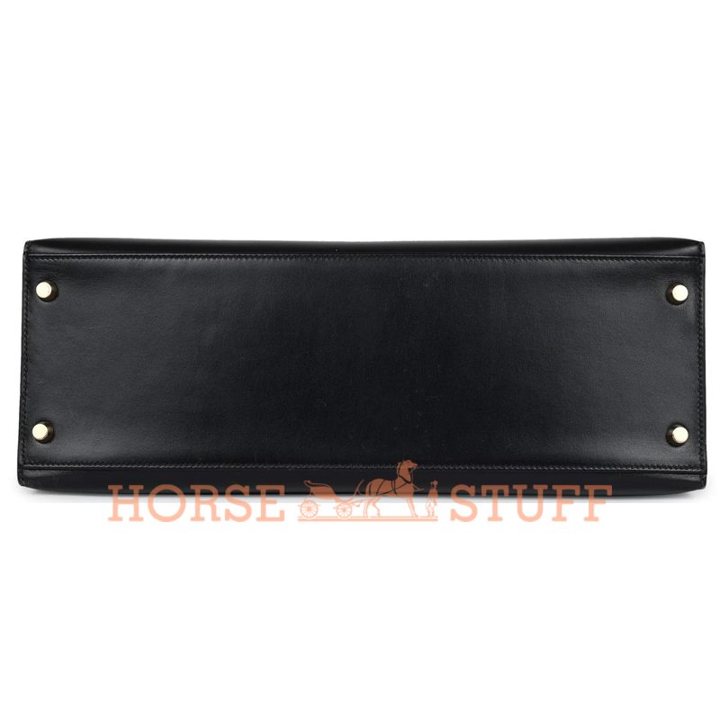 Hermes Kelly Sellier 32 Black Box Calf GHW