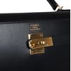 Hermes Kelly Sellier 32 Black Box Calf GHW