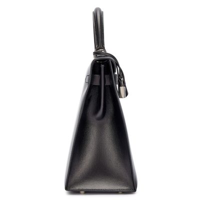 Hermes Kelly Sellier 32 Black Box Calf PHW