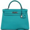 Hermes Kelly Retourne 32 Blue Paon Clemence PHW