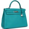 Hermes Kelly Retourne 32 Blue Paon Clemence PHW