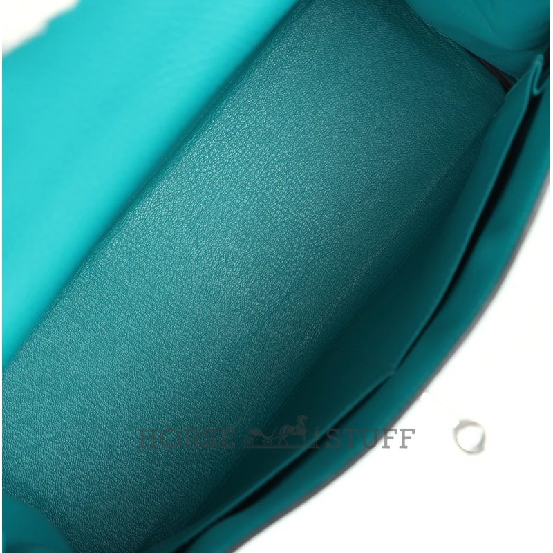 Hermes Kelly Retourne 32 Blue Paon Clemence PHW