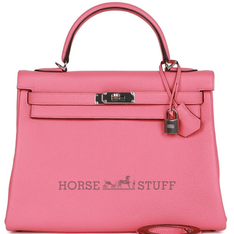 Hermes Kelly Retourne 32 Rose Azalee Clemence PHW