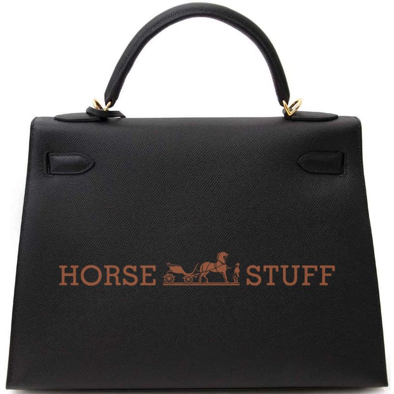 Hermès Kelly Sellier 32 Black Epsom GHW