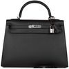 Hermès Kelly Sellier 32 Black Epsom PHW