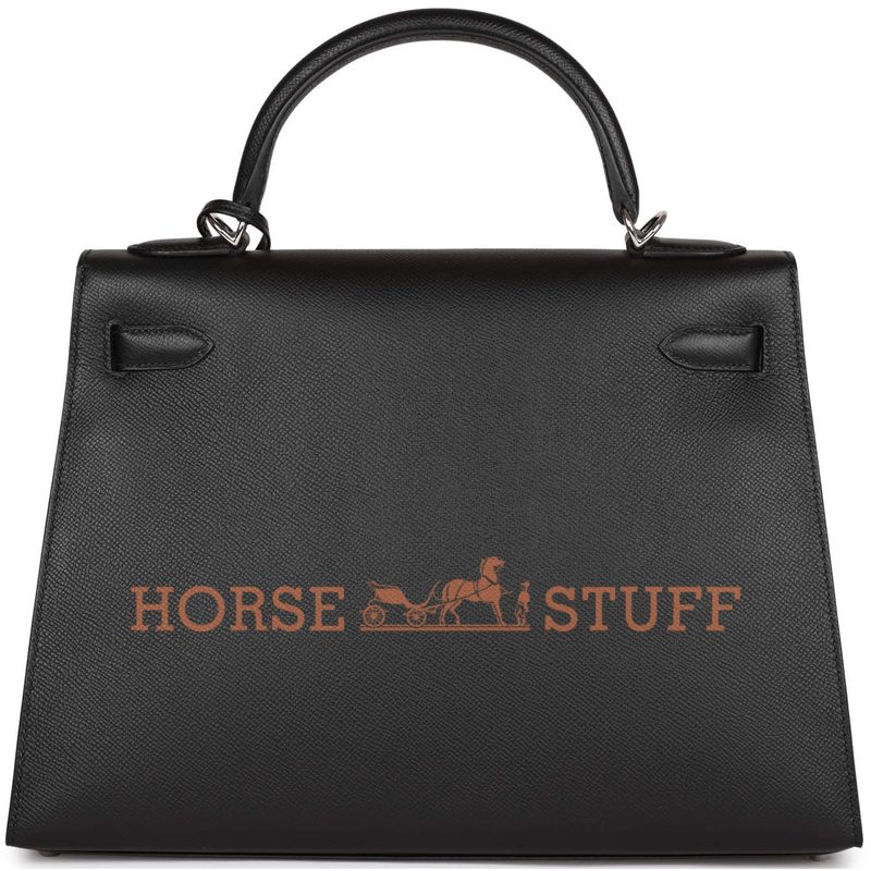 Hermès Kelly Sellier 32 Black Epsom PHW