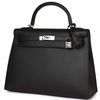 Hermès Kelly Sellier 32 Black Epsom PHW