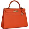 Hermès Kelly Sellier 32 Feu Epsom GHW