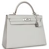 Hermès Kelly Sellier 32 Gris Pale Epsom PHW