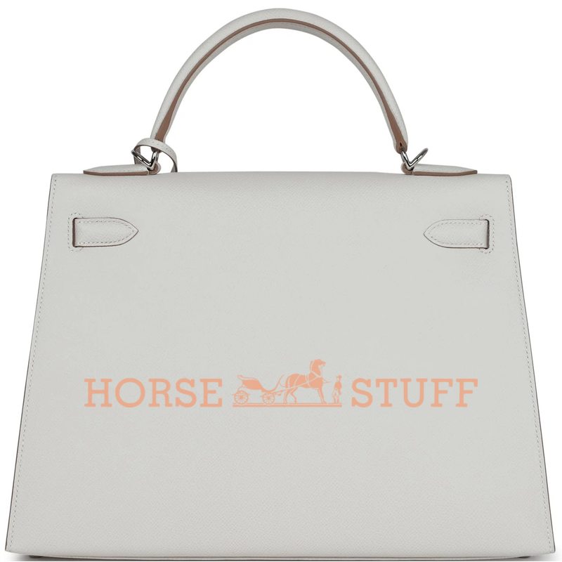 Hermès Kelly Sellier 32 Gris Pale Epsom PHW