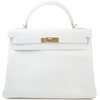 Hermes Kelly Retourne 32 White Epsom GHW