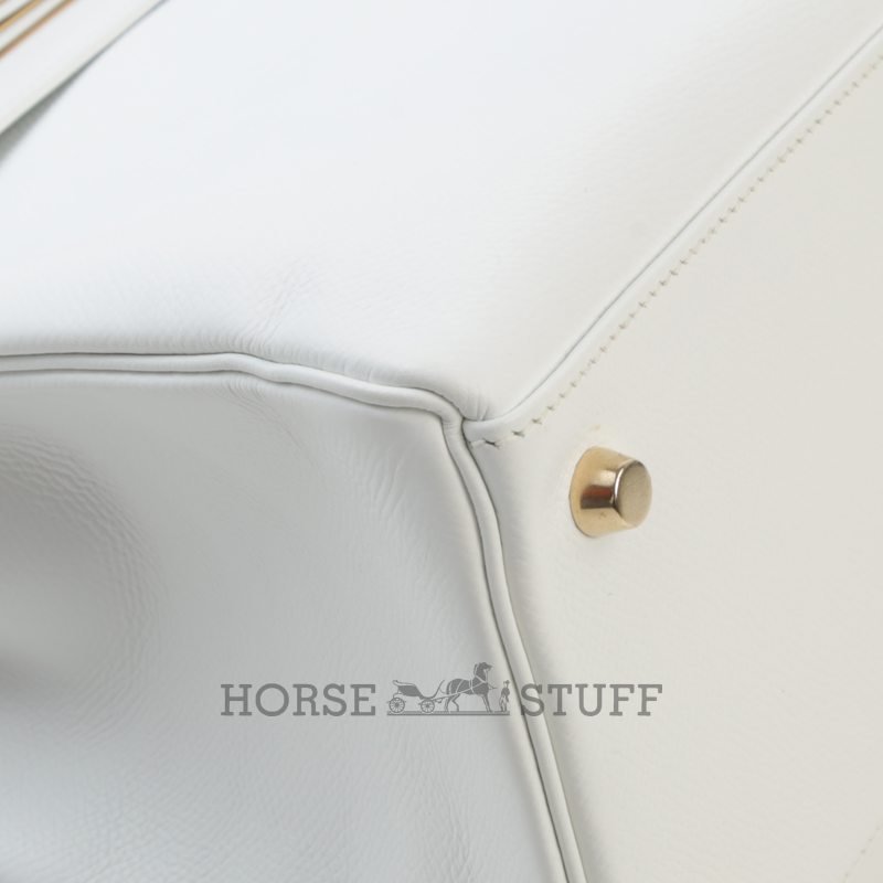 Hermes Kelly Retourne 32 White Epsom GHW