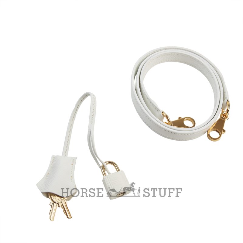 Hermes Kelly Retourne 32 White Epsom GHW