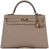 Hermès Kelly Sellier 32 Special Order HSS Verso Gris Asphalt / Feu Epsom GHW