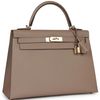 Hermès Kelly Sellier 32 Special Order HSS Verso Gris Asphalt / Feu Epsom GHW