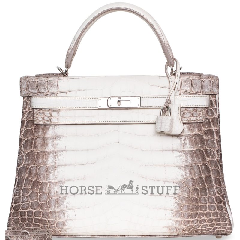Hermes Kelly Retourne 32 Blanc Himalayan Crocodile Niloticus PHW